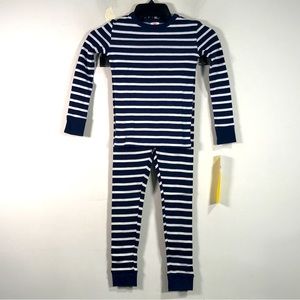 Target Striped Two-Piece Sleep Set, Unisex Kid's Size 6 - Navy/White